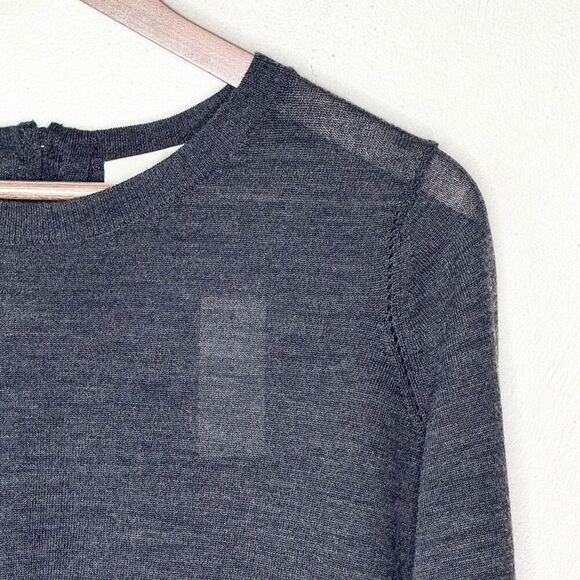 Loft Charcoal Gray/Black Lightweight Wool Blend Sweater - Women’s US XS - Picture 3 of 8